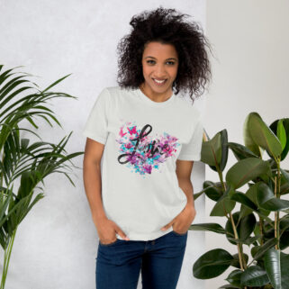 The t-shirt Love Floral Heart was created especially for women. It will be a manifestation of your brightness and originality. This is a high quality fabric and printed product, wear-resistant, pleasant to the touch. Printing and photo printing, images, drawings on T-shirt is performed by our studio at a high technological level. Hi-Tees online store presents men's t-shirts of various colors made of 100% fine jersey cotton and decorated with original prints. The printed T-shirt is the best choice for any occasion! T-shirt