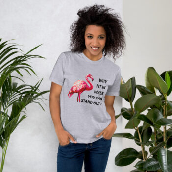 The t-shirt Tropical Flamingo Bird was created especially for women. It will be a manifestation of your brightness and originality. This is a high quality fabric and printed product, wear-resistant, pleasant to the touch. Printing and photo printing, images, drawings on T-shirt is performed by our studio at a high technological level. Hi-Tees online store presents men's t-shirts of various colors made of 100% fine jersey cotton and decorated with original prints. The printed T-shirt is the best choice for any occasion! T-shirt