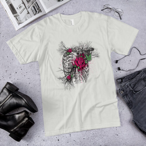 Rose Skeleton Branches Torso T-shirt - Image 3