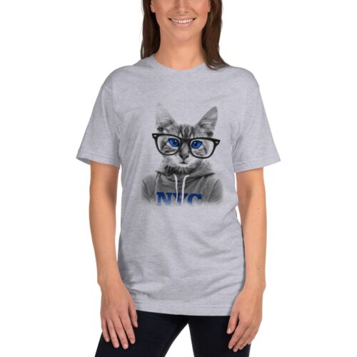 Cat With Glasses T-shirt - Image 2