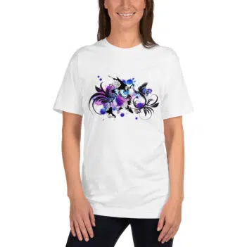 Birds Flowers Leaves T-shirt - Image 2