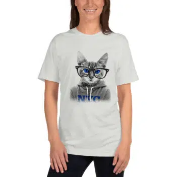 Cat With Glasses T-shirt - Image 3