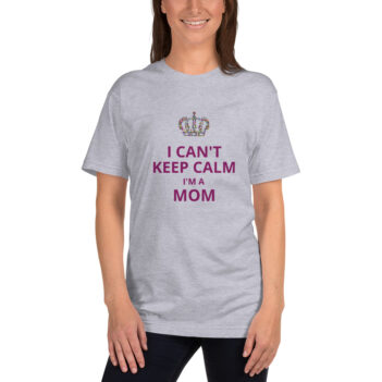 I Can’t Keep Calm I’m A Mom is a great designer decision in the Funny Slogans Category. This unisex t-shirt  is a manifestation of your brightness and originality. It's a high quality fabric and printed product, wear-resistant, pleasant to touch. All slogans are printed by our studio with high peformance equipment. Our online store presents tees of various colors, made of 100% fine jersey cotton and decorated with designer prints. Thematic T-shirt is the best choice for every day and any occasion. T-shirt