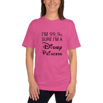 I’m A Disney Princess is a great designer decision in the Funny Slogans Category. This unisex t-shirt  is a manifestation of your brightness and originality. It's a high quality fabric and printed product, wear-resistant, pleasant to touch. All slogans are printed by our studio with high peformance equipment. Our online store presents tees of various colors, made of 100% fine jersey cotton and decorated with designer prints. Thematic T-shirt is the best choice for every day and any occasion. T-shirt