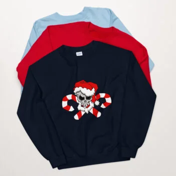 Christmas Skull Unisex Sweatshirt - Image 2
