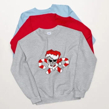 Christmas Skull Unisex Sweatshirt - Image 3