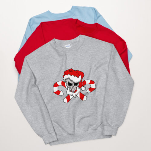 Christmas Skull Unisex Sweatshirt - Image 3