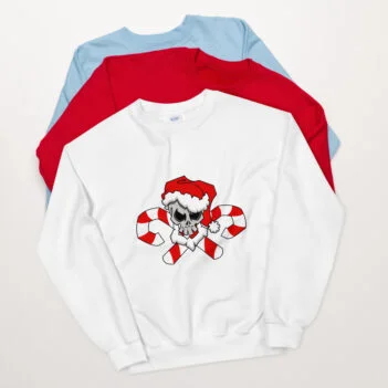Christmas Skull Unisex Sweatshirt - Image 4