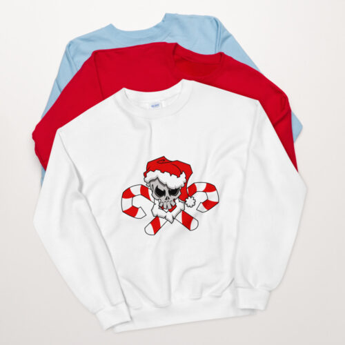 Christmas Skull Unisex Sweatshirt - Image 4