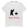 "Bear Grills" is a great designer decision in the Funny Slogans Category. This unisex t-shirt  is a manifestation of your brightness and originality. It's a high quality fabric and printed product, wear-resistant, pleasant to touch. All slogans are printed by our studio with high peformance equipment. Our online store presents tees of various colors, made of 100% cotton and decorated with designer prints. Thematic T-shirt is the best choice for every day and any occasion.