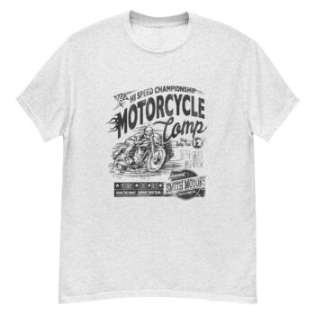 "Vintage Motorcycle" is a great designer decision in the Cool Images Category. This unisex t-shirt  is a manifestation of your brightness and originality. It’s a high quality fabric and printed product, wear-resistant, pleasant to touch. All images are printed with high peformance equipment. Printed T-shirt is the best choice for every day and any occasion.