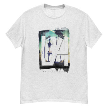 "Los Angeles..." is a great designer decision in the Cool Images Category. This unisex t-shirt  is a manifestation of your brightness and originality. It’s a high quality fabric and printed product, wear-resistant, pleasant to touch. All images are printed with high peformance equipment. Printed T-shirt is the best choice for every day and any occasion.