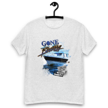 "Gone Boating Yacht" is a great designer decision in the Cool Images Category. This unisex t-shirt  is a manifestation of your brightness and originality. It’s a high quality fabric and printed product, wear-resistant, pleasant to touch. All images are printed with high peformance equipment. Printed T-shirt is the best choice for every day and any occasion.