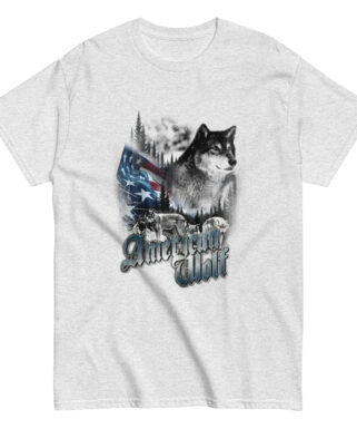 American Wolf USA Flag T-shirt
