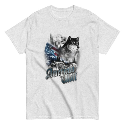 American Wolf USA Flag T-shirt