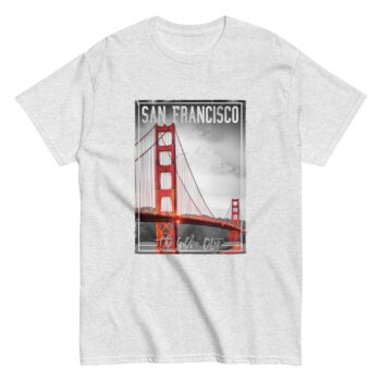 "San Fransico Golden Gate Bridge" is a great designer decision in the Cool Images Category. This unisex t-shirt  is a manifestation of your brightness and originality. It’s a high quality fabric and printed product, wear-resistant, pleasant to touch. All images are printed with high peformance equipment. Printed T-shirt is the best choice for every day and any occasion.