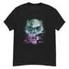 "Galactic Dark Moon Skull" is a great designer decision in the Cool Images Category. This unisex t-shirt  is a manifestation of your brightness and originality. It’s a high quality fabric and printed product, wear-resistant, pleasant to touch. All images are printed with high peformance equipment. Printed T-shirt is the best choice for every day and any occasion.