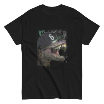 "Cool T-Rex Dinosaur With Hat" is a great designer decision in the Cool Images Category. This unisex t-shirt  is a manifestation of your brightness and originality. It’s a high quality fabric and printed product, wear-resistant, pleasant to touch. All images are printed with high peformance equipment. Printed T-shirt is the best choice for every day and any occasion.