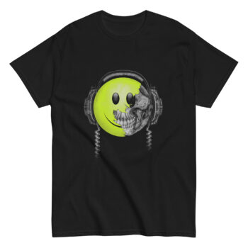 Emoji Headphones Skull T-shirt