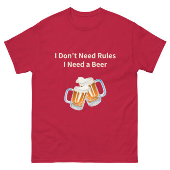 "I Need a Beer..." is a great designer decision in the Funny Slogans Category. This unisex t-shirt  is a manifestation of your brightness and originality. It's a high quality fabric and printed product, wear-resistant, pleasant to touch. All slogans are printed by our studio with high peformance equipment. Our online store presents tees of various colors, made of 100% cotton and decorated with designer prints. Thematic T-shirt is the best choice for every day and any occasion.