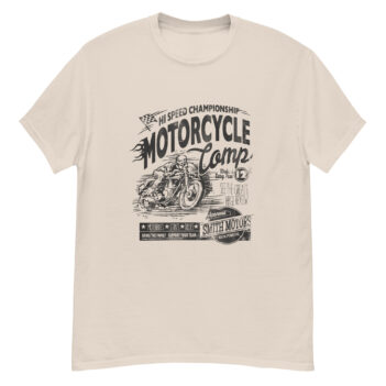 "Vintage Motorcycle" is a great designer decision in the Cool Images Category. This unisex t-shirt  is a manifestation of your brightness and originality. It’s a high quality fabric and printed product, wear-resistant, pleasant to touch. All images are printed with high peformance equipment. Printed T-shirt is the best choice for every day and any occasion.