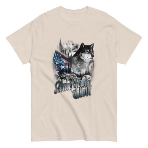 American Wolf USA Flag T-shirt - Image 2