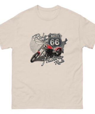 Ride Route 66 USA Motorcycle T-shirt