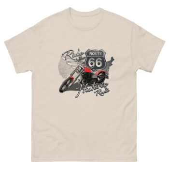 Ride Route 66 USA Motorcycle T-shirt