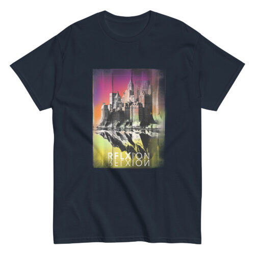 City Mountain Sunset Neon T-shirt
