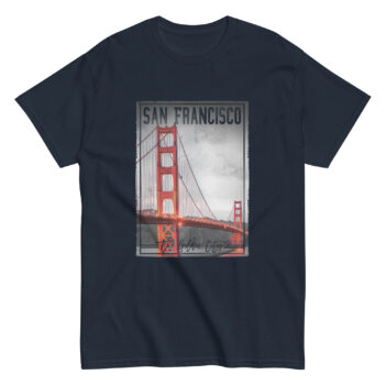 "San Fransico Golden Gate Bridge" is a great designer decision in the Cool Images Category. This unisex t-shirt  is a manifestation of your brightness and originality. It’s a high quality fabric and printed product, wear-resistant, pleasant to touch. All images are printed with high peformance equipment. Printed T-shirt is the best choice for every day and any occasion.