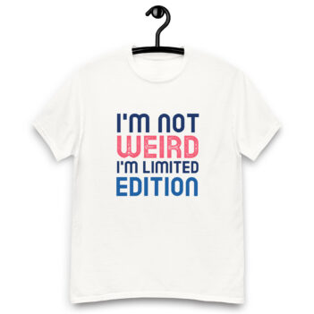 "I’m Not Weird" is a great designer decision in the Funny Slogans Category. This unisex t-shirt  is a manifestation of your brightness and originality. It's a high quality fabric and printed product, wear-resistant, pleasant to touch. All slogans are printed by our studio with high peformance equipment. Our online store presents tees of various colors, made of 100% cotton and decorated with designer prints. Thematic T-shirt is the best choice for every day and any occasion.