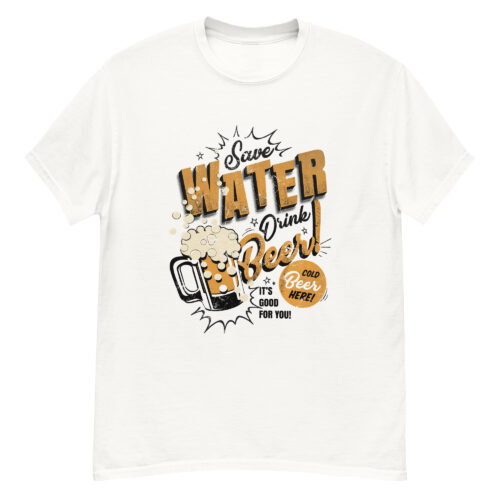 Save Water Drink Beer Slogan T-shirt - Image 3