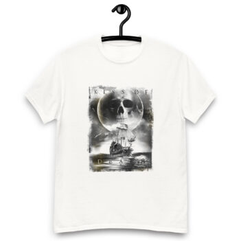 "Pirate Ship Skull Moon" is a great designer decision in the Cool Images Category. This unisex t-shirt  is a manifestation of your brightness and originality. It’s a high quality fabric and printed product, wear-resistant, pleasant to touch. All images are printed with high peformance equipment. Printed T-shirt is the best choice for every day and any occasion.