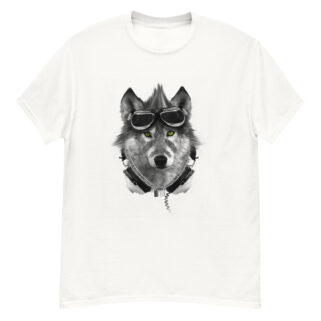 "Wolf Music Headphones" is a great designer decision in the Cool Images Category. This unisex t-shirt  is a manifestation of your brightness and originality. It’s a high quality fabric and printed product, wear-resistant, pleasant to touch. All images are printed with high peformance equipment. Printed T-shirt is the best choice for every day and any occasion.