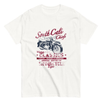 "Vintage Chief Motorcycle" is a great designer decision in the Cool Images Category. This unisex t-shirt  is a manifestation of your brightness and originality. It’s a high quality fabric and printed product, wear-resistant, pleasant to touch. All images are printed with high peformance equipment. Printed T-shirt is the best choice for every day and any occasion.