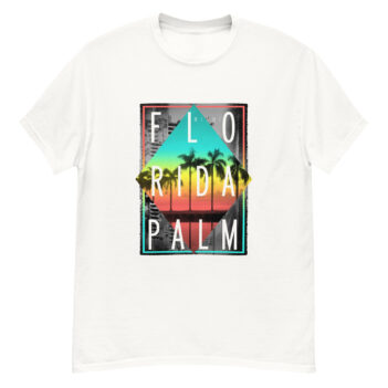 "Florida Miami Sunset Palm" is a great designer decision in the Cool Images Category. This unisex t-shirt  is a manifestation of your brightness and originality. It’s a high quality fabric and printed product, wear-resistant, pleasant to touch. All images are printed with high peformance equipment. Printed T-shirt is the best choice for every day and any occasion.