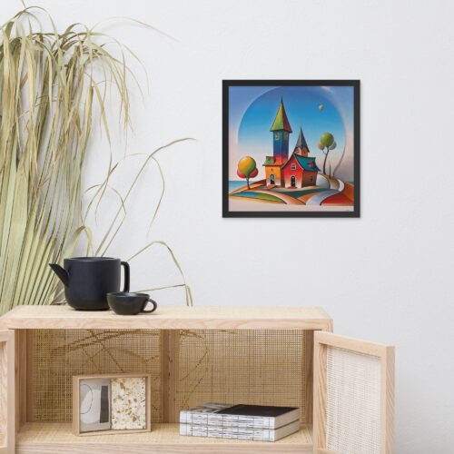 Framed photo paper poster